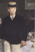 Edouard Manet Le dejeuner dans l'atelier (detail) (mk40) USA oil painting artist